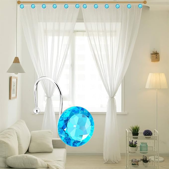 12PCS Stainless Steel Shower Curtain Hooks Rings - Image 5
