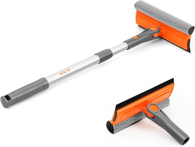 eazer Professional Window Squeegee, 2-in-1 Rotatable Squeegee by Eazer