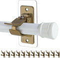 Antimbee 12 PCS No Drill Needed Curtain Rod Holders Brackets, Self Adhesive Rod by Antimbee