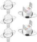 uxcell KSD301 Thermostat 250°C/482°F 10A Normally Closed N.C Adjust Snap Disc Temperature Switch for Microwaves,Oven,Coffee Maker 5pcs,Ceramic Material