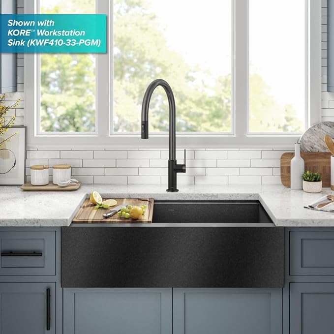KRAUS Oletto High-Arc Single Handle Pull-Down Kitchen Faucet in Matte - Image 12