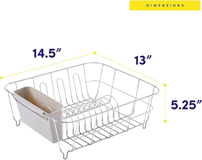 Dish Drying Rack & Cutlery Holder 2 Piece Set - Image 4