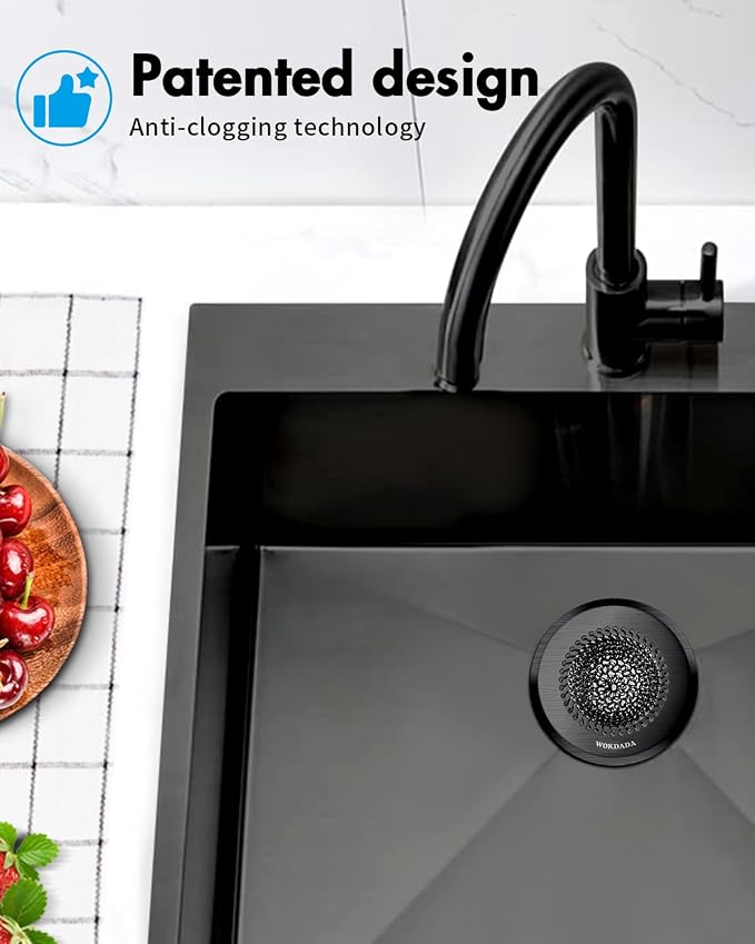 Kitchen Sink Drain Strainer, Patented Reversible Chain Mesh Basket - Image 5
