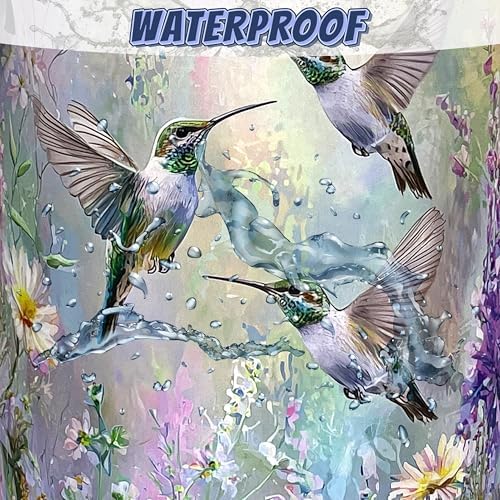 Beautiful Hummingbird Laundry Basket Oxford Cloth Hamper 18.9"x16.5" - Image 4