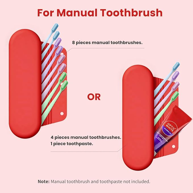 Silicone Electric Toothbrush Travel Case, Manual Toothbrush Travel Cover - Image 3