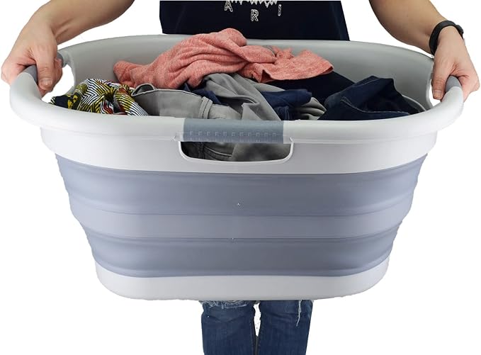 SAMMART 40L Collapsible Plastic Laundry Basket - Image 7
