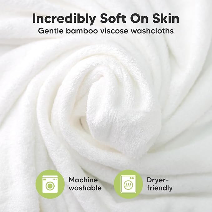 6-Pack Baby Washcloths, Soft Absorbent Washcloths - Image 2