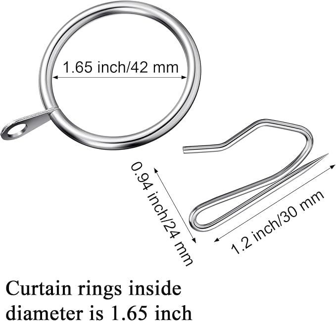 Hotop 30 Pcs Metal Curtain Rings - Image 3