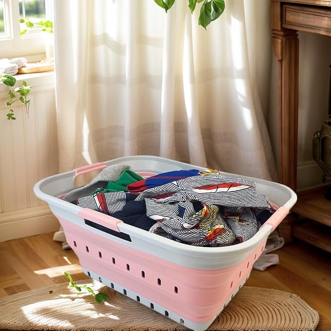 SAMMART 42L Collapsible Plastic Laundry Basket - Image 5