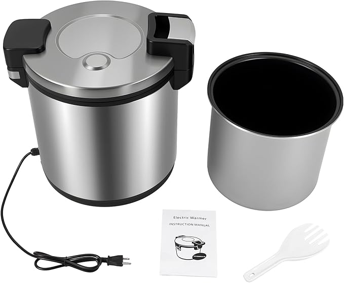 120 Cup Large Capacity Commercial Rice Cooker Warmer with Nonstick Inner Pot, Adjust Temper Soup Warmers Sushi Rice Warmer for Restaurant Party Family, Only Warm Function (Stainless Steel Style)
