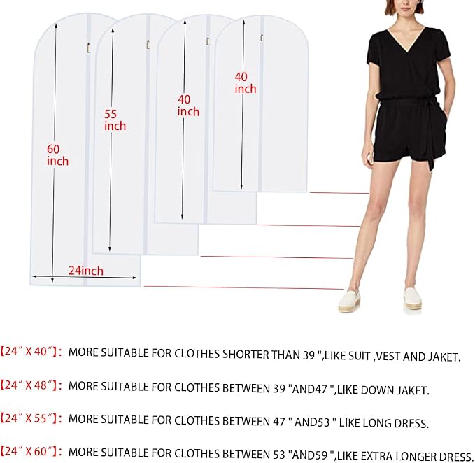 Garment Bags for Wedding Dress Garment Bag Closet Cover for Open Closet Clothes - Image 2