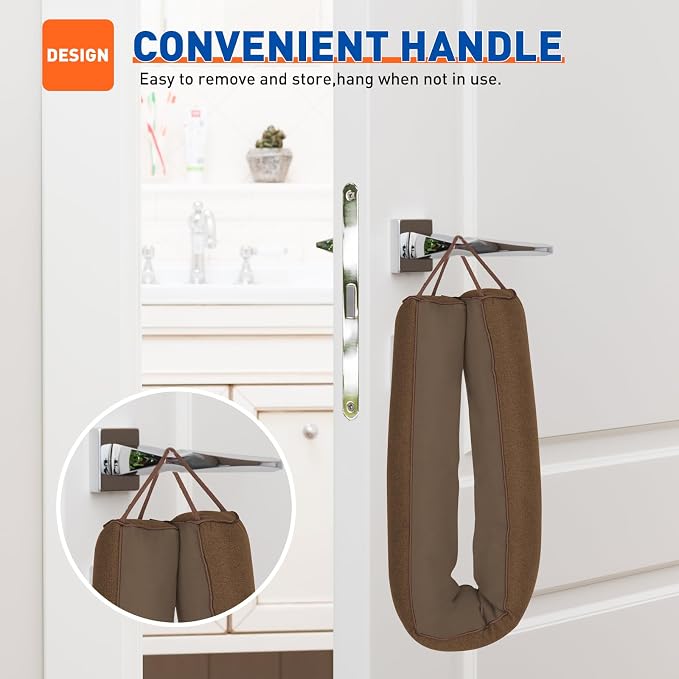 MAGZO Under Door Draft Stopper 36 Inches, Washable Triangular Under Door Gap - Image 8