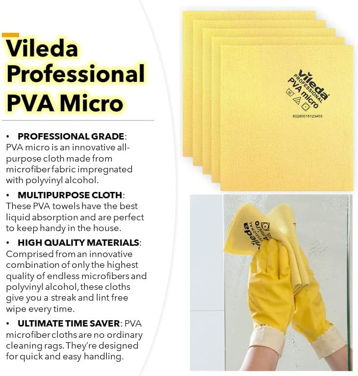 Vileda Professional | PVA Microfiber Cloth | All Purpose Cleaning Shammy | - Image 2