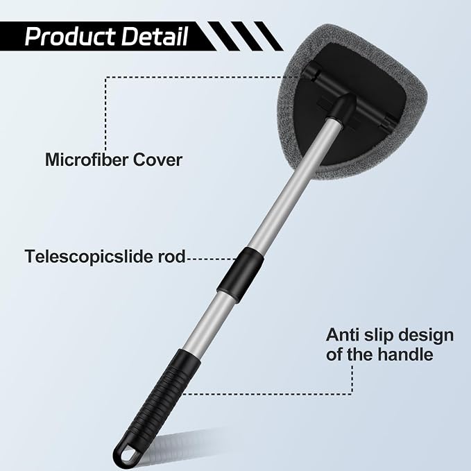 Windshield Cleaner Tool, Car Interior Window Cleaning Tool, Car Wash kit - Image 3
