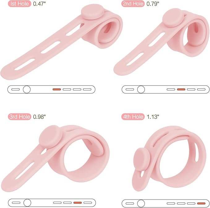 Donruby 24Pcs Silicone Cable Ties, Reusable Cord Organizer Straps, 5.12" - Image 3