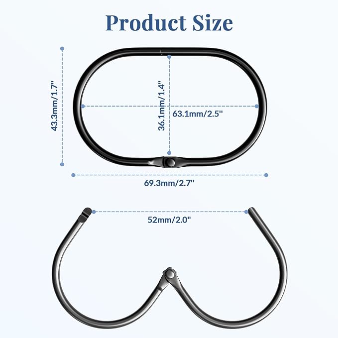 Bathway Shower Curtain Rings, Bathway Shower Curtain Hooks, Anti-Drop Smooth - Image 5