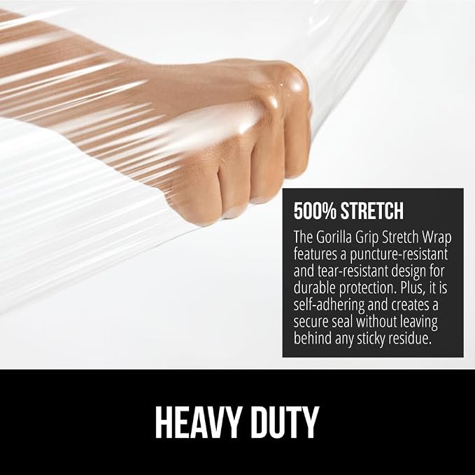 GORILLA GRIP Stretch Film Shrink Wrap - Image 3