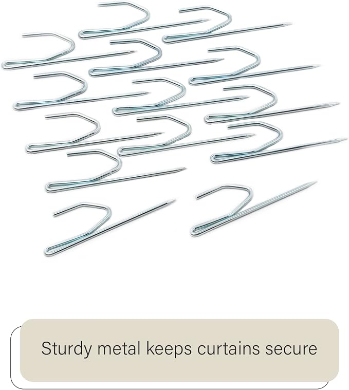 Fantasia Pin-On Curtain Hooks, 14 Pack, 3 in, - Image 5