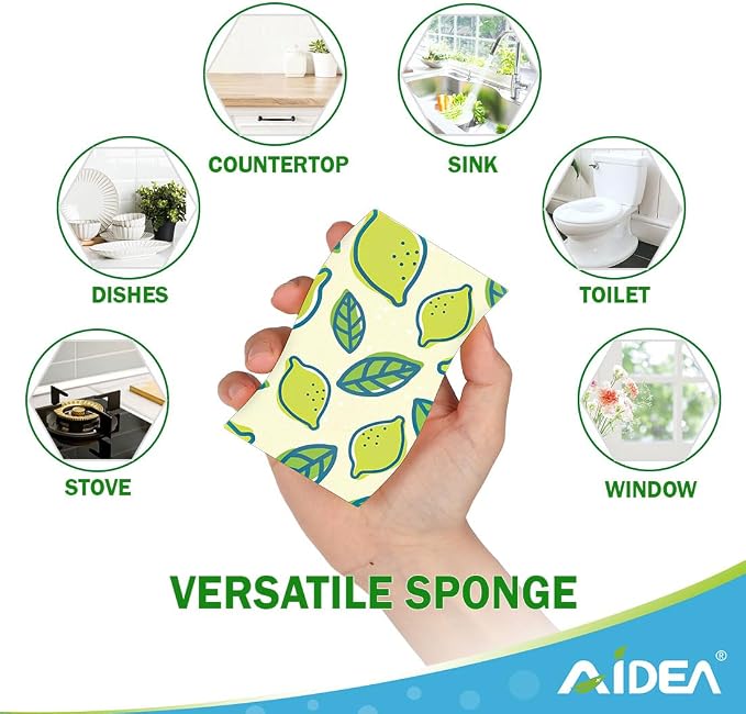 AIDEA Sponges Kitchen, Non-Scratch Scrub Sponge-24Count, Dish Sponges | Sponges - Image 4