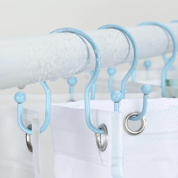Shower Curtain Hooks, Stainless Steel Shower Curtain Hangers, Metal Shower - Image 2