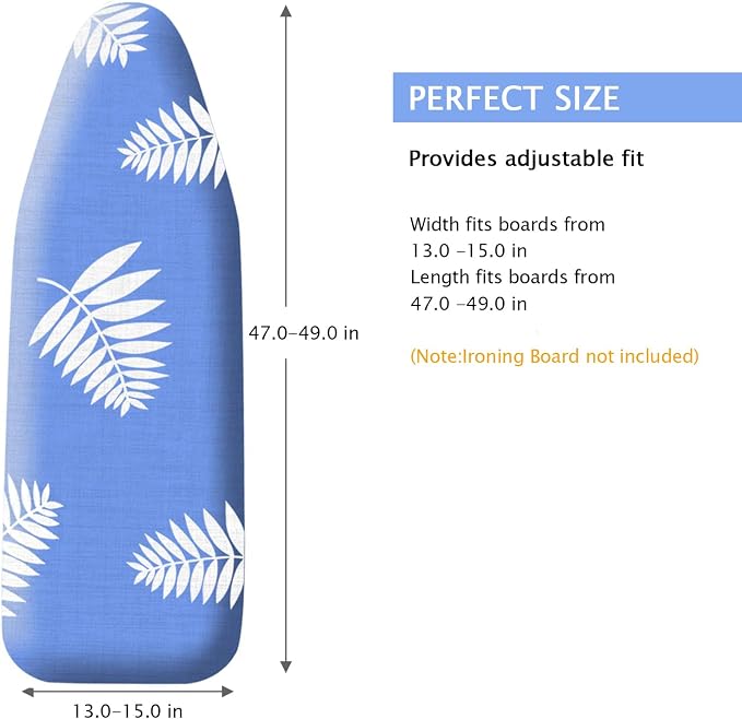 SheeChung Ironing Board Cover and Pad 15"x49", Scorch and Stain Resistant - Image 2