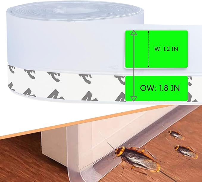 Weather Stripping Door Seal 33ft Extra-Wide Silicone, Strong Adhesive, Seals by WigtdaWeatherStripping