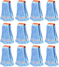 Nine Forty 12-Pack Industrial and Commercial-Grade Looped End Wet Mop Head by NineForty