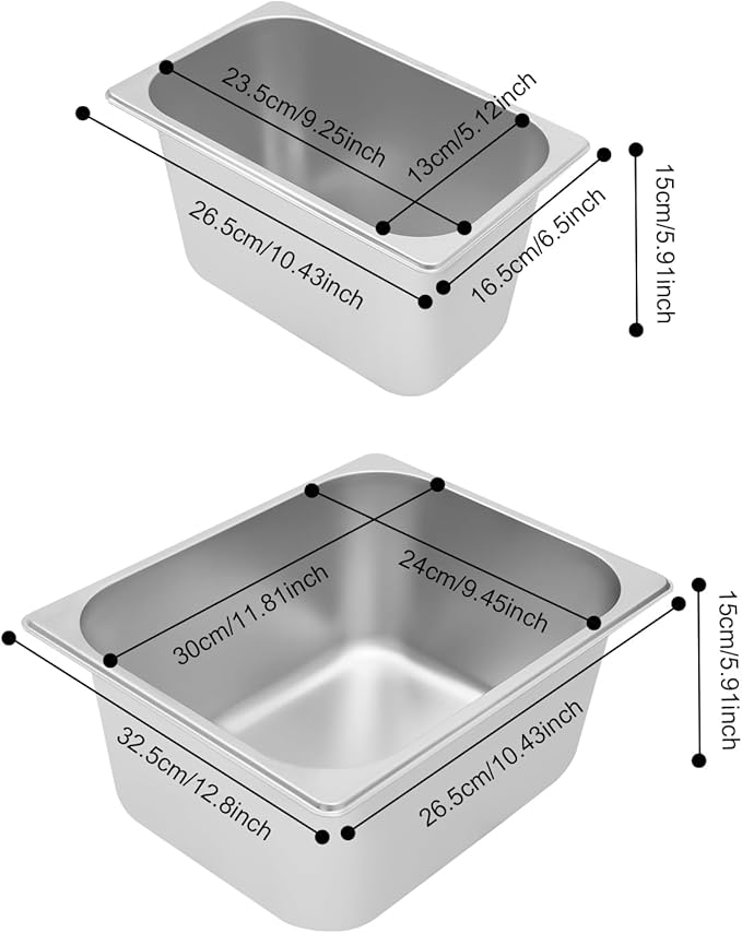 Commercial Food Warmer Stainless Steel Bain Marie Buffet Food Warmer Steam Table Electric Countertop Steam Table Container with 86-185°F Temp Control for Catering Restaurants (3-Pan)