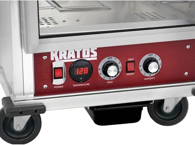 Kratos Half Size Commercial Universal Insulated Holding and Proofing Cabinet, Holds Sheet Pans and Food Pans, Undercounter Heated Cabinet for Restaurants, 120V, 1440W (28W-371)