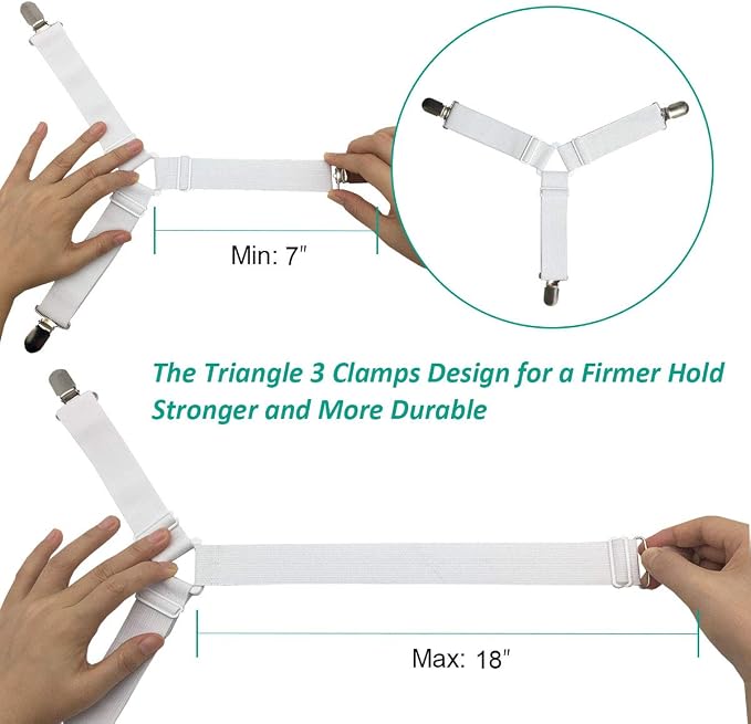 RayTour Bed Sheet Holder Straps 4 Pack - Image 4