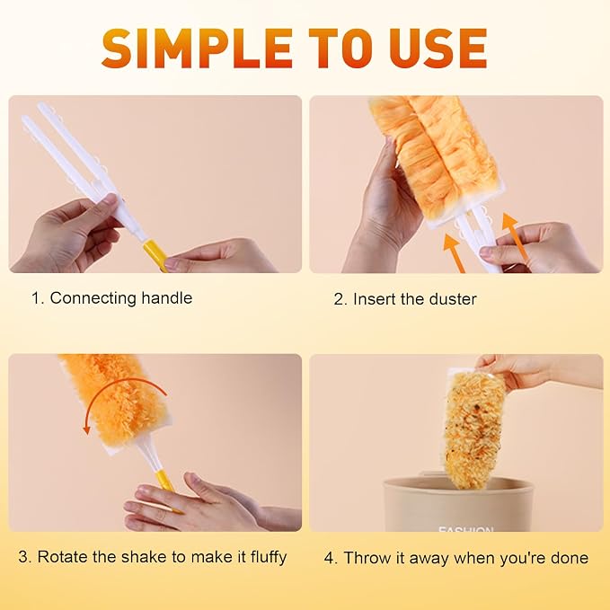 Heavy Duty Duster Refills, Unscented Disposable Dusters Kit - Image 5