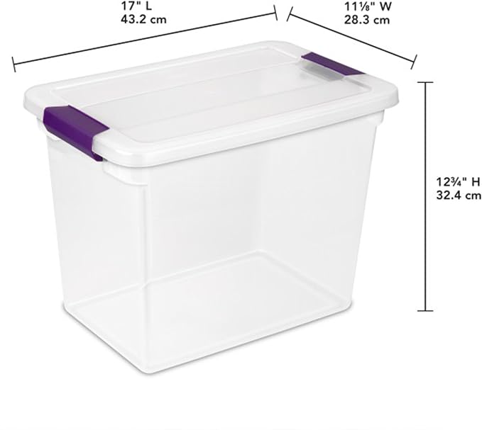 Sterilite 27 Quart ClearView Latch Box, Stackable Storage Bin - Image 2
