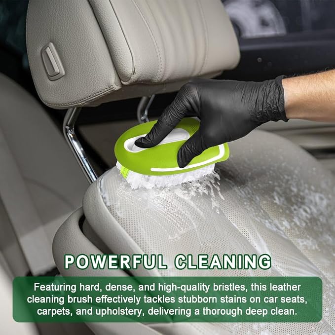 Carpet and Upholstery Cleaning Brush, Stiff Bristle Carpet Detailing Scrubber - Image 7