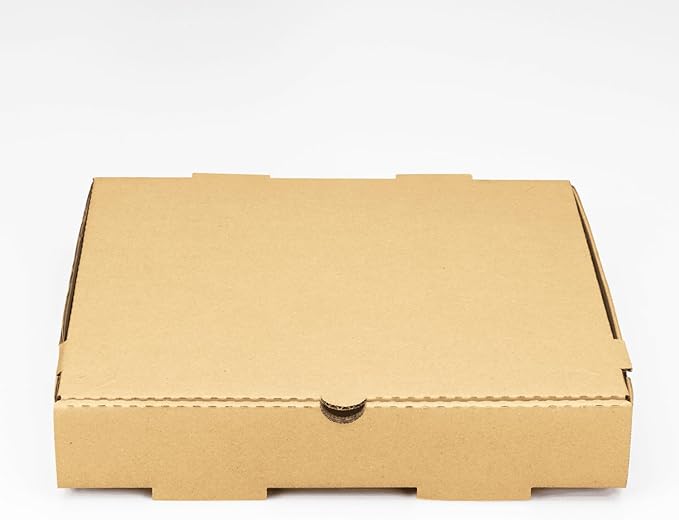 Karat Pizza Boxes 12" x 12" x 2" [50 Pack] Kraft Corrugated Boxes | Ventilated, Grease-Resistant, Durable for Pizza, Catering or Shipping Use