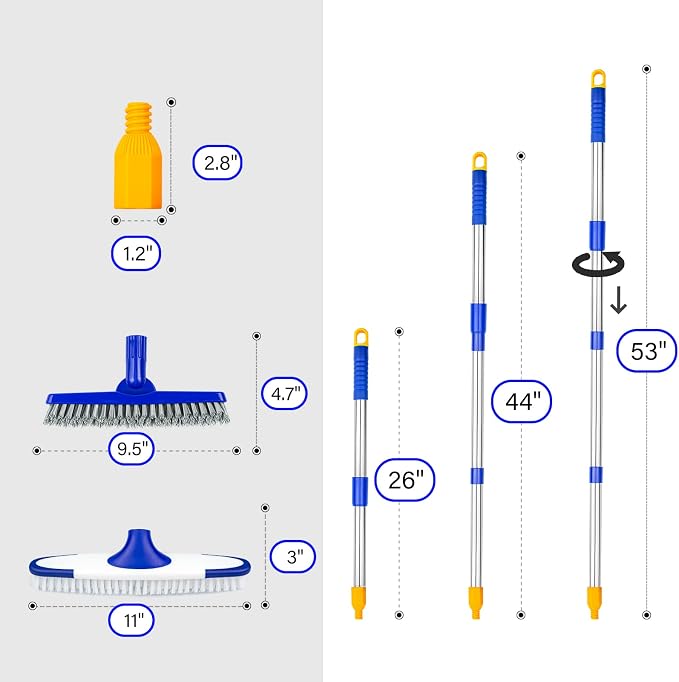 Grout & Scrub Brush Combo, Floor Scrubber - Image 6