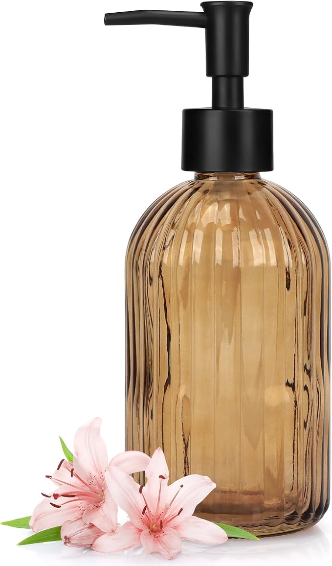 1 Pack 13.5oz Glass Soap Dispenser by Ulable