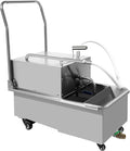 550W Stainless Steel Commercial Fryer Filter Machine, 55L/14.53 Gal Oil Filler Cart Truck Separator Cooking Oil Filtration System, 110V Mobile Fryer Filter Machine for Restaurant Hotels(Flow 32L/min)