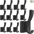 TOFIIGREM Black Coat Hooks for Wall Hanging, Bath Robe Hook Heavy Duty Thick by TOFIIGREM