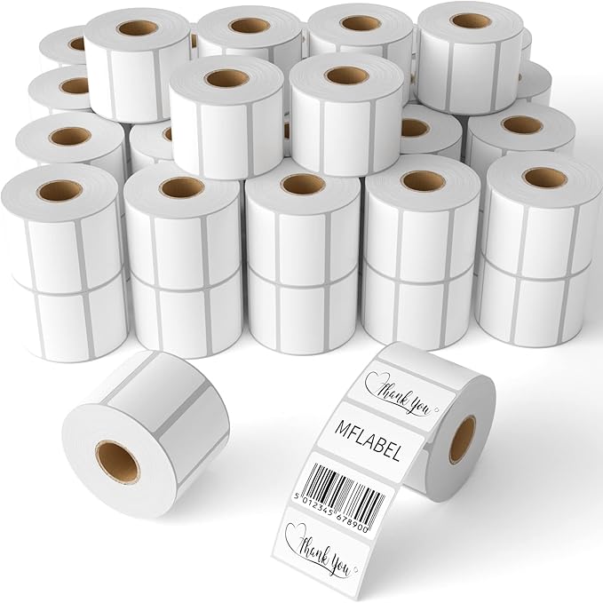 MFLABE 120 Rolls of 1000 2-1/4 x 1-1/4 Inch Direct Thermal Perforated Shipping Labels,SKU Labels