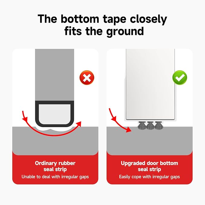 Weather Stripping Door Seal, 36” Length Cuttable Door Draft Stopper, Strong - Image 6