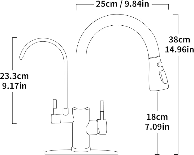 Black Kitchen Faucets with Water Filter and Pull Down Sprayer, Kitchen Sink - Image 7