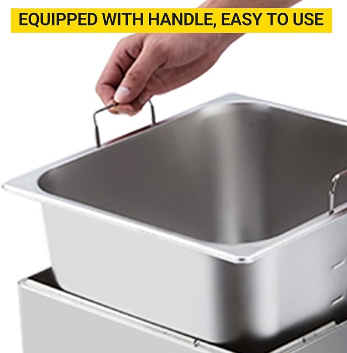 Twin 11L Commercial Deep Fryer | Dual 201 Stainless Steel Tanks with 2 Baskets & Lids | 3400W Total (1700W x 2) 110V for Restaurant & High-Volume Use