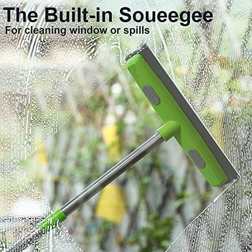 Rubber Broom with Squeegee for Carpet Pet Hair Remover, 57 inch Long Handled - Image 6
