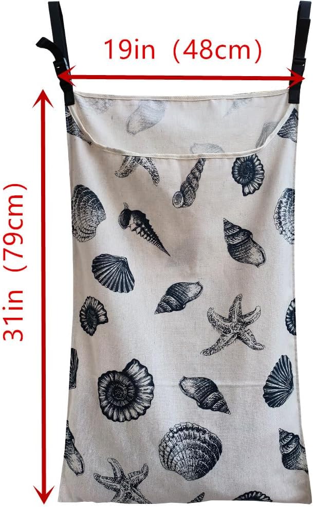 Hanging Laundry Hamper Bag, Stylish Durable Space Saving Laundry Bag - Image 3