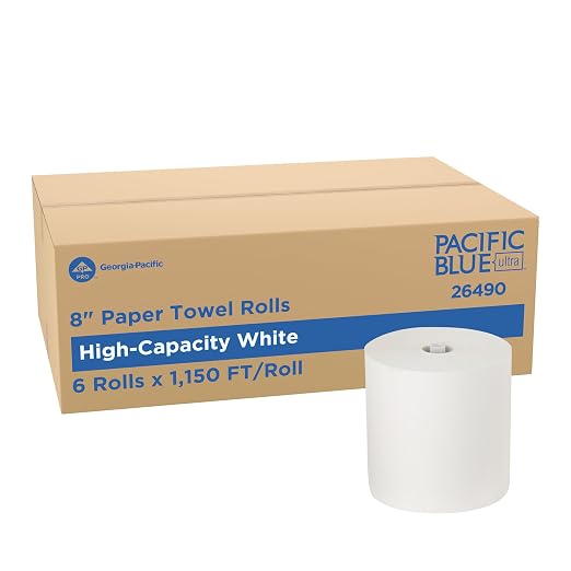 Georgia-Pacific, Pacific Blue Ultra, 8” High-Capacity Paper Towel Rolls by Georgia-Pacific