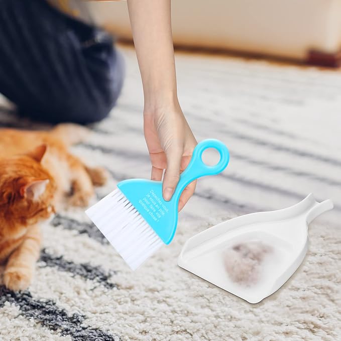 Chengu 3 Pcs Mini Dustpan Brush Set Small Broom - Image 4