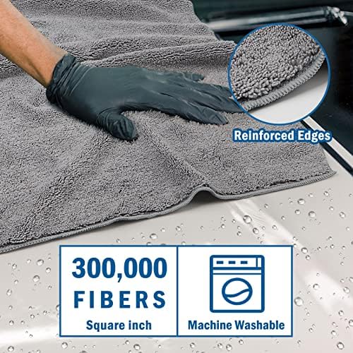 HOMEXCEL Professional Large Microfiber Car Drying Towels 2 Pack, Lint Free - Image 2