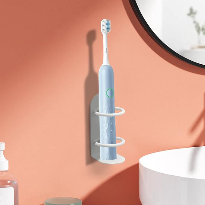 2 Pack Electric Toothbrush Holders Stick on The Wall Electric Metal Tooth - Image 6