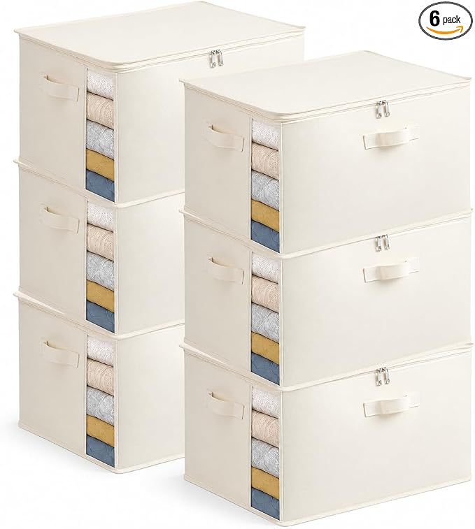 6Pack Canvas Storage Bags for Clothes & Comforters by Unknown