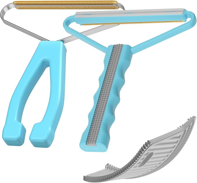 Pet Hair Remover 3-Pack, Dog Cat Fur Tool, Portable Carpet Scraper | Multi by BSIWWO